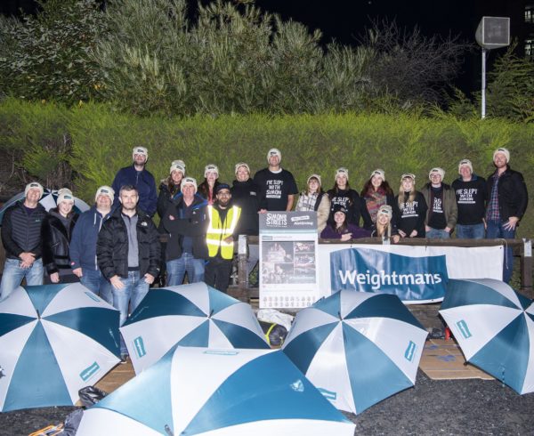 Weightmans at Simon on the Streets Big Sleepout 2019