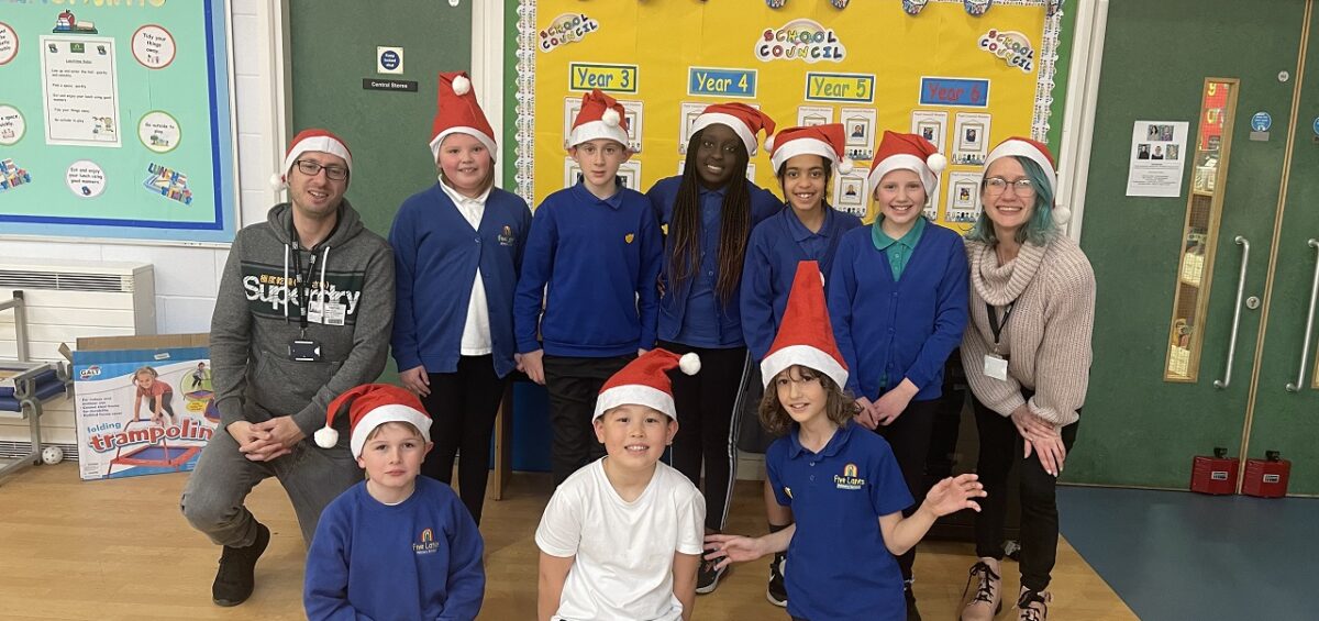 Five Lanes Primary School previously took part in Simon on the Streets' Elf Run